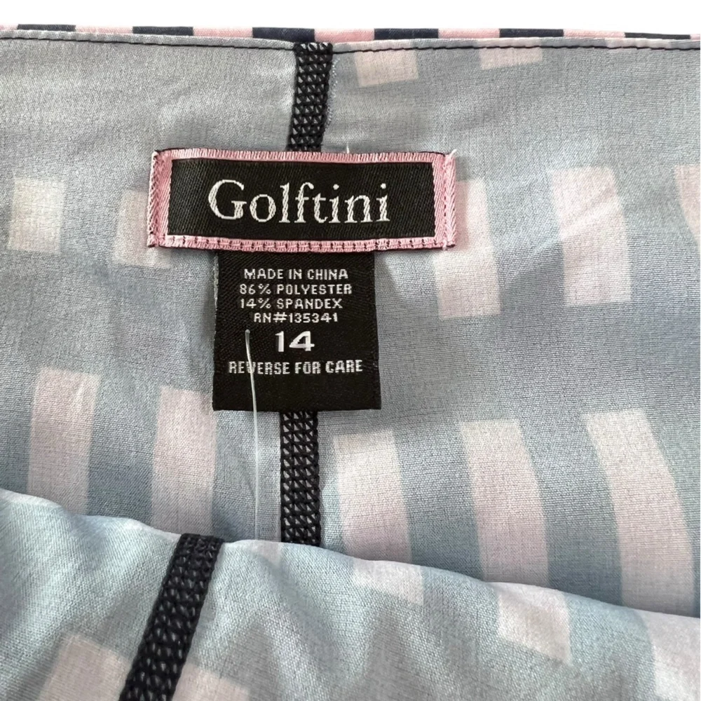 NWT Golftini Women’s Balance Performance Skort in Pink/Blue in size 14